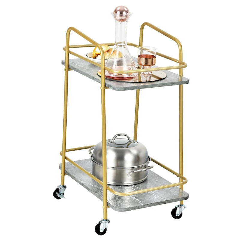 Serving Cart Utility Trolley on Wheels - Rolling Kitchen Rack