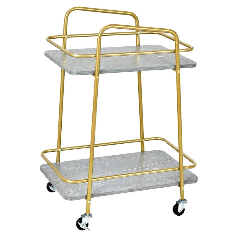 Serving Cart Utility Trolley on Wheels - Rolling Kitchen Rack