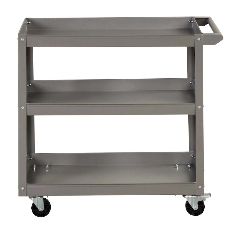 3-Tier Metal Utility Cart 400 lbs Storage Service Trolley