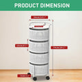 Multi-Tier Rotating Storage Basket with Wheels