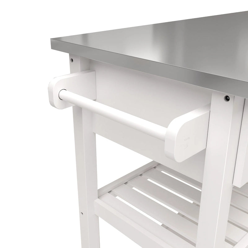 Stainless Steel Top Kitchen Cart with Two Drawers
