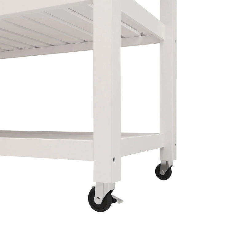 Stainless Steel Top Kitchen Cart with Two Drawers