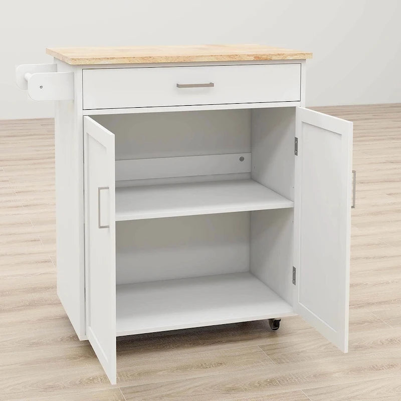 Rolling Kitchen Island Cart with Storage