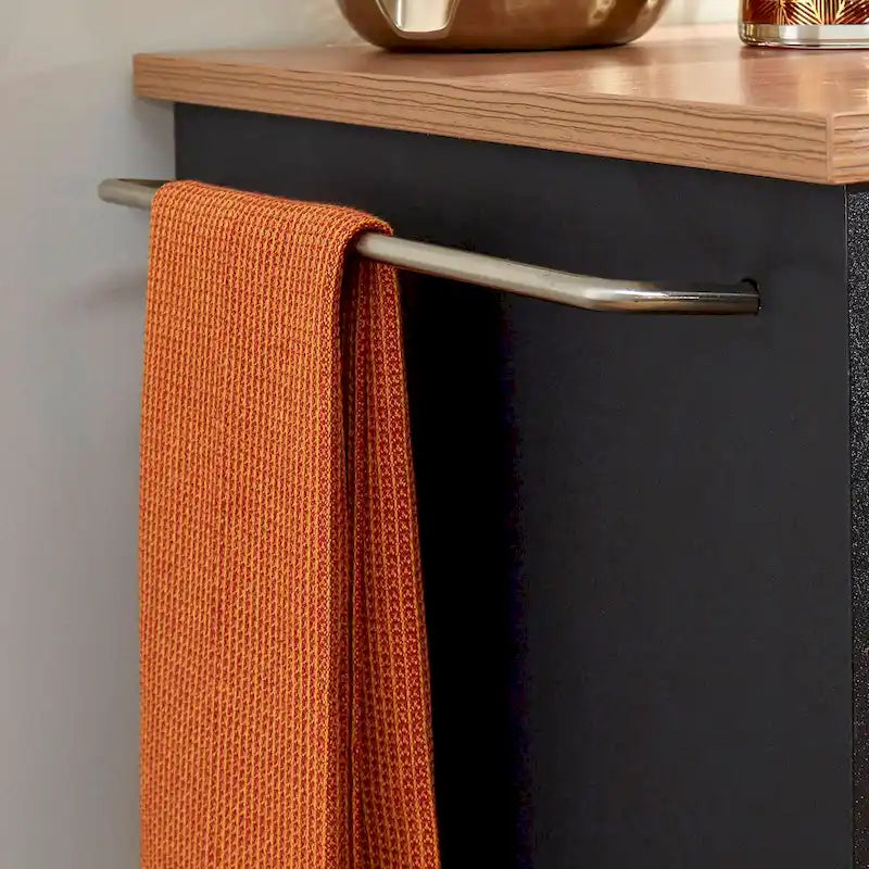 Black Wood Kitchen Cart - 51 x 19 x 36