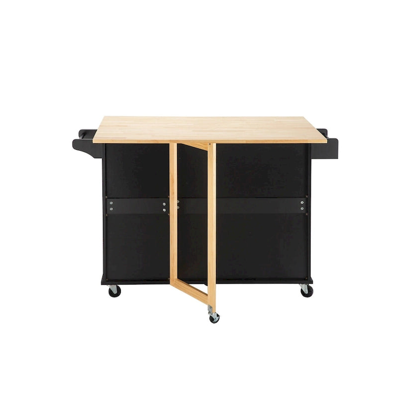 Rolling Kitchen Island Cart with Storage