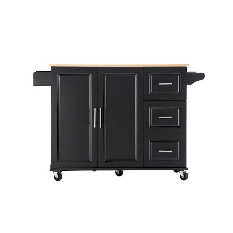 Rolling Kitchen Island Cart with Storage