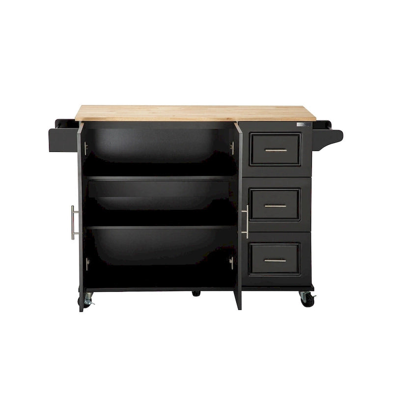 Rolling Kitchen Island Cart with Storage