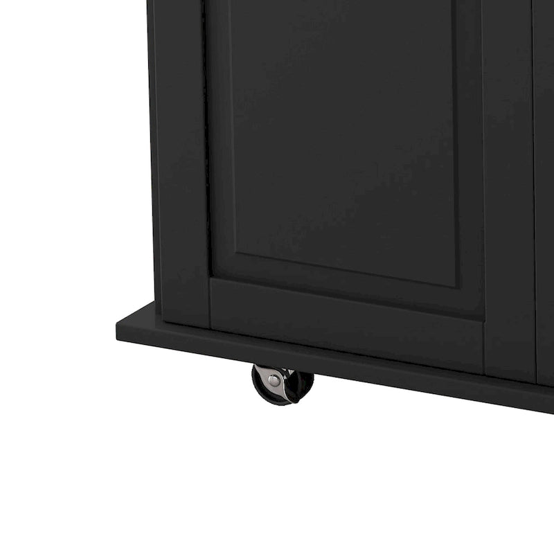 Kitchen Island Cart with 2-Door Cabinet