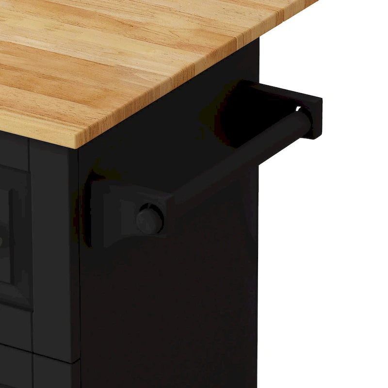 Kitchen Island Cart with 2-Door Cabinet