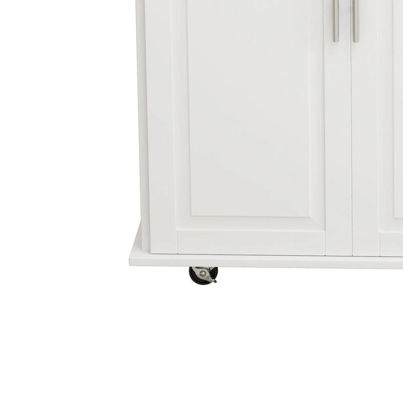 Kitchen Island Cart with 2-Door Cabinet