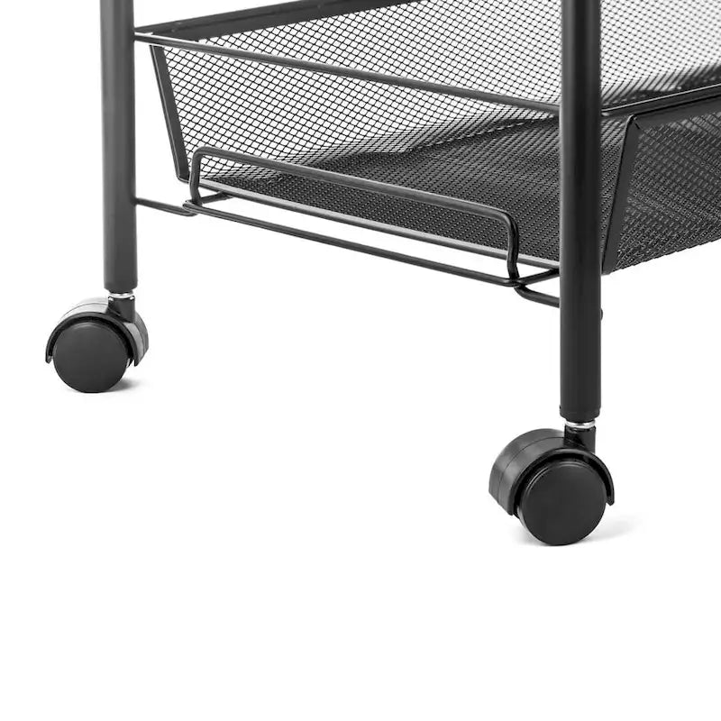 4 Tier Metal Rolling Storage Shelf with Wheels