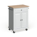 Wood Top Kitchen Cart - 31W x 18D x 35.5H