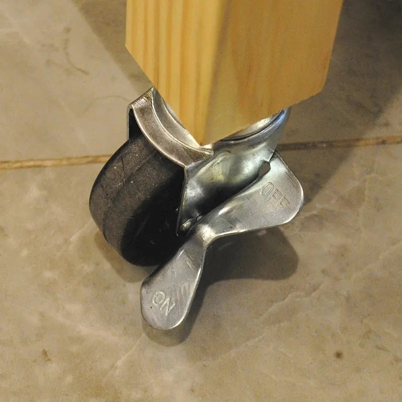 Mobile Kitchen Island Cart with Lockable Wheels and Wood Top