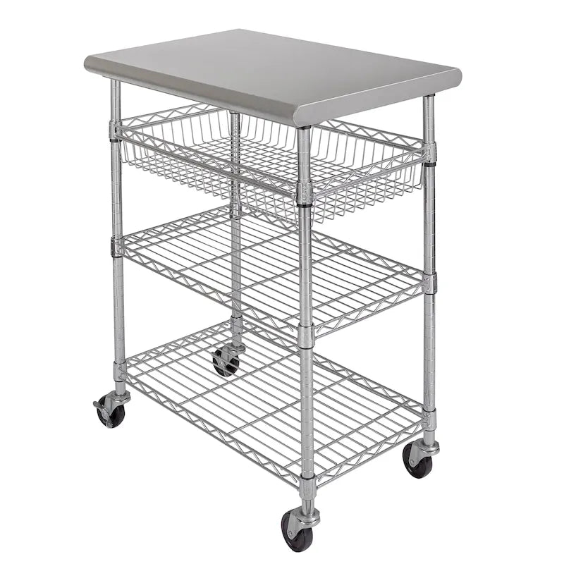 Stainless-Steel Utility Cart NSF, 30 W x 20 D x 36 H