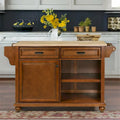 Kitchen Island Cart with Storage and Foldable Panel