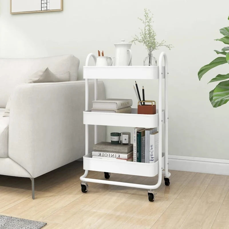 3-Tier Kitchen Trolley Storage Utility Cart - 16.9" x 13.4" x 31.1"