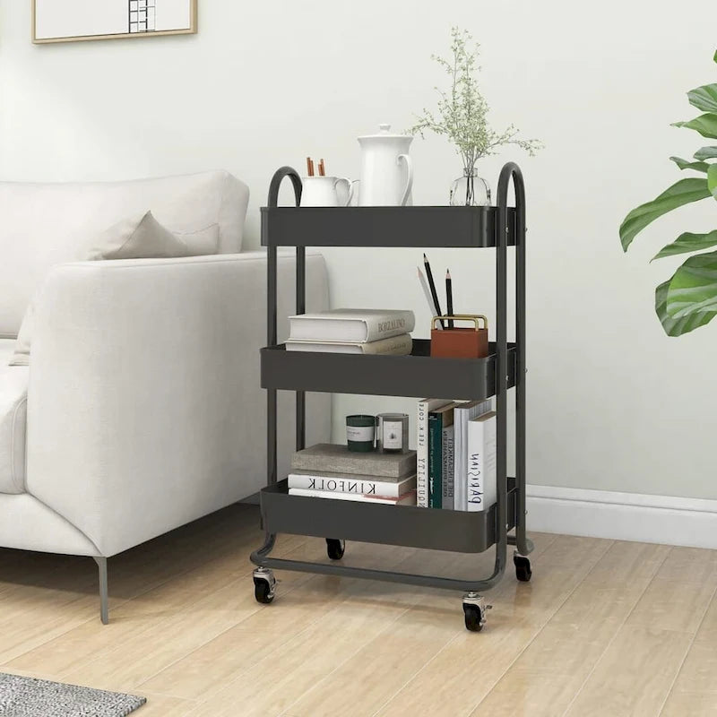 3-Tier Kitchen Trolley Storage Utility Cart - 16.9" x 13.4" x 31.1"
