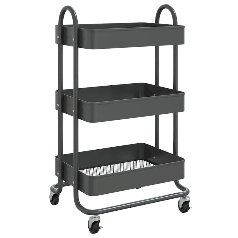 3-Tier Kitchen Trolley Storage Utility Cart - 16.9" x 13.4" x 31.1"