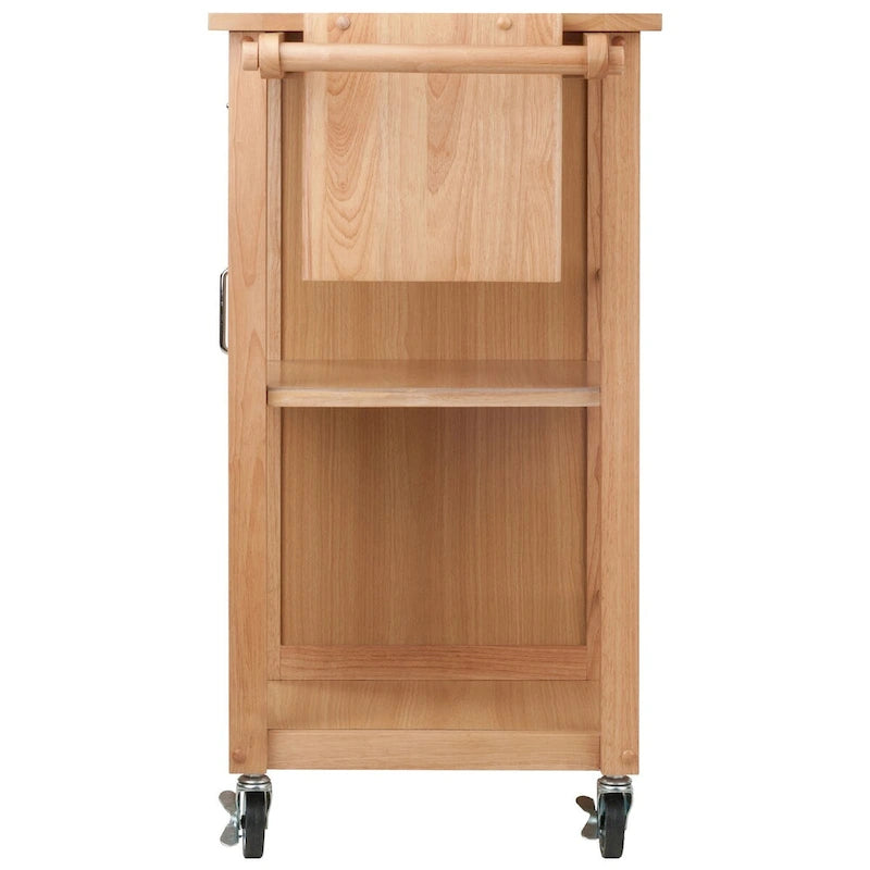 Utility Kitchen Cart, Natural - 42.52 x 18.98 x 35.63 inches