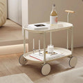 2-Tier Rolling Metal Bar Cart with Wheels