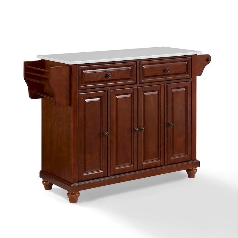 Granite Top Full Size Kitchen Island/Cart - 51.5 W x 18 D x 36 H