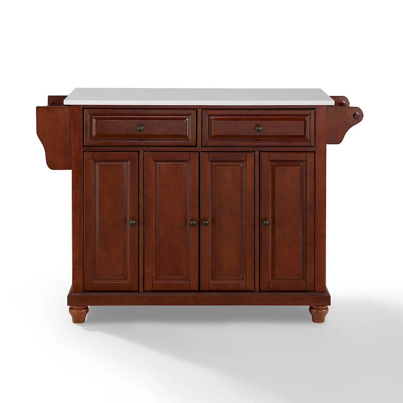 Granite Top Full Size Kitchen Island/Cart - 51.5 W x 18 D x 36 H