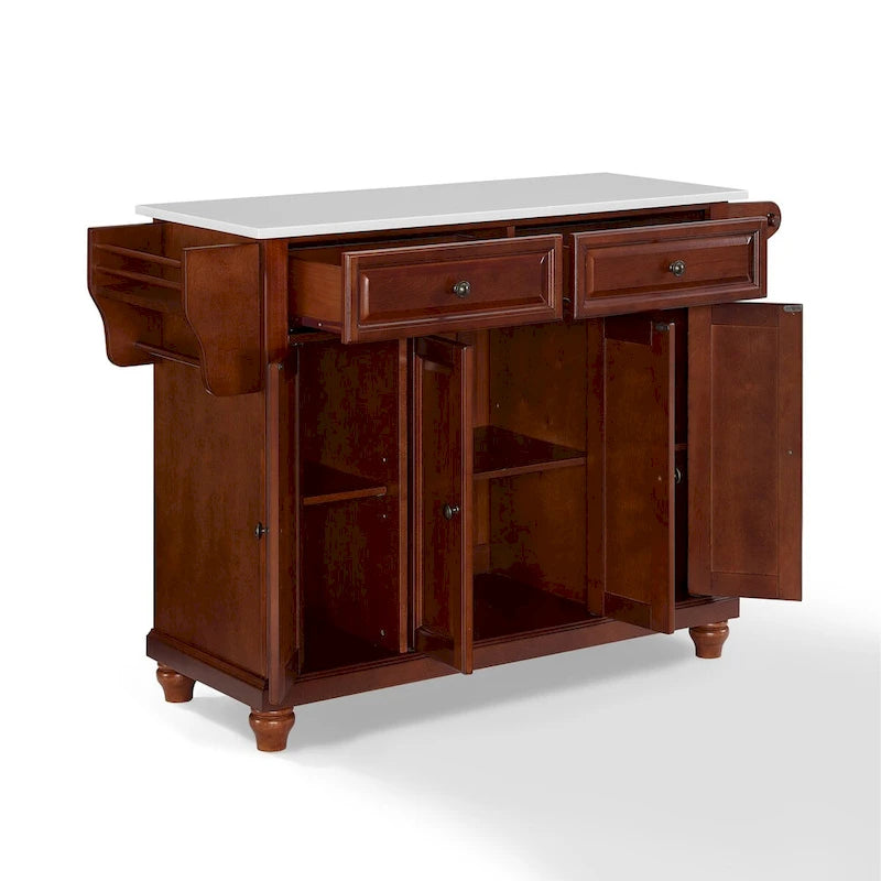 Granite Top Full Size Kitchen Island/Cart - 51.5 W x 18 D x 36 H