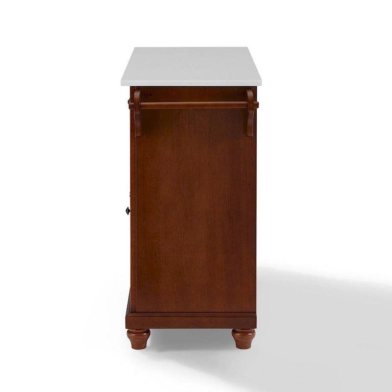 Granite Top Full Size Kitchen Island/Cart - 51.5 W x 18 D x 36 H