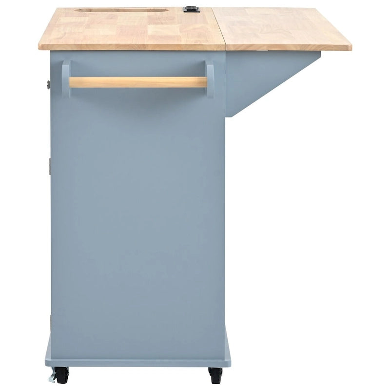 Kitchen Island Cart with Power Outlet