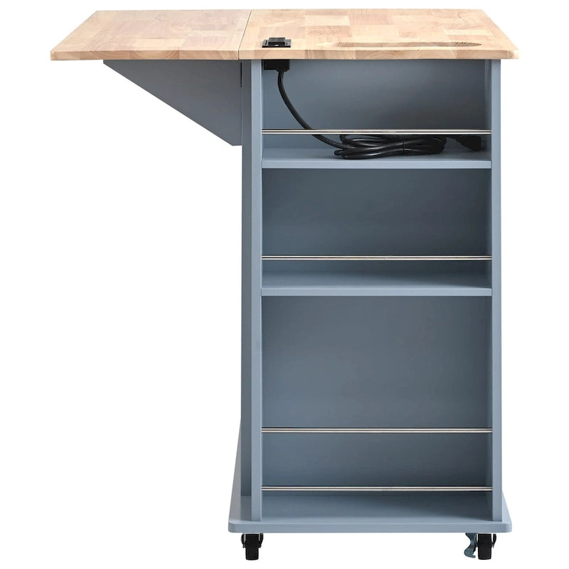 Kitchen Island Cart with Power Outlet