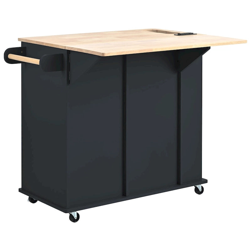 Kitchen Island Cart with Power Outlet