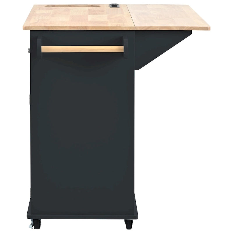 Kitchen Island Cart with Power Outlet