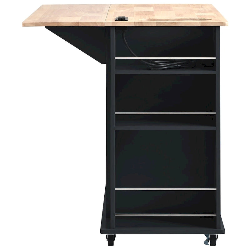 Kitchen Island Cart with Power Outlet