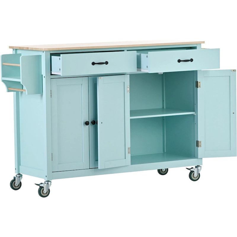 Kitchen Island with Wood Top Kitchen Cart