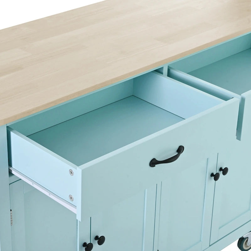 Kitchen Island with Wood Top Kitchen Cart