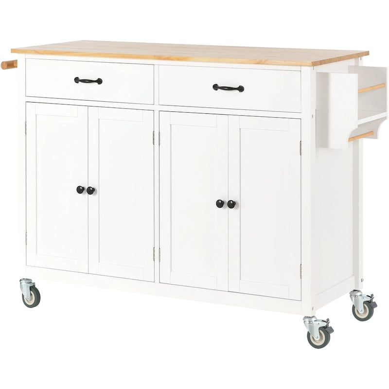Kitchen Island with Wood Top Kitchen Cart