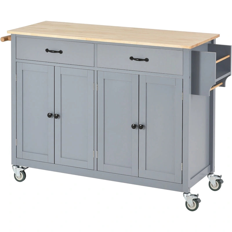 Kitchen Island with Wood Top Kitchen Cart