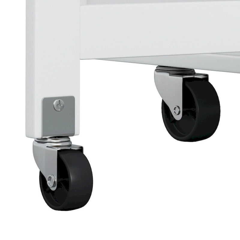 Kitchen Island Cart with 2 Doors, 2 Drawers and Foldable Table Top