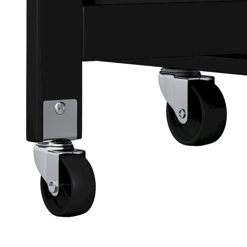Kitchen Island Cart with 2 Doors, 2 Drawers and Foldable Table Top