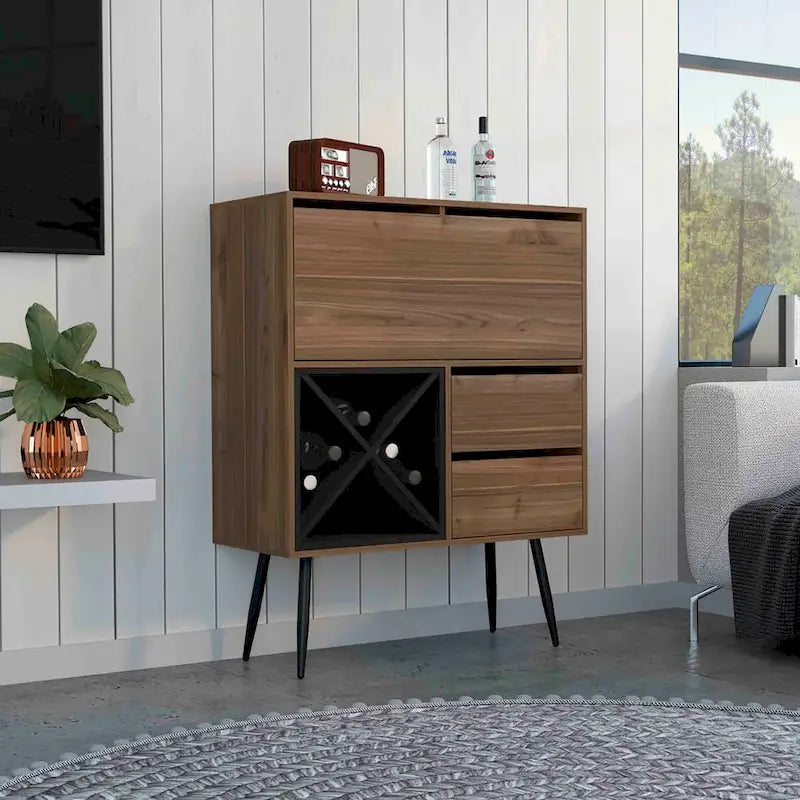 Bar Cabinet with Two Drawers and One Cabinet