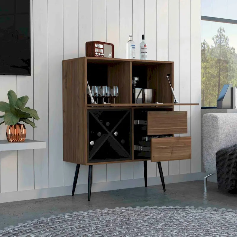 Bar Cabinet with Two Drawers and One Cabinet