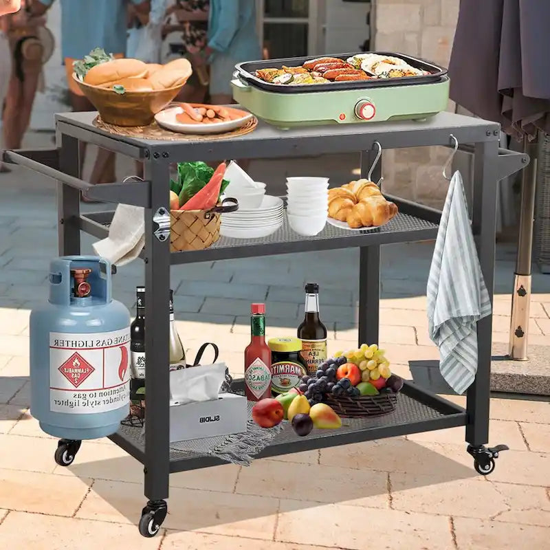 Grill Cart with Wheels