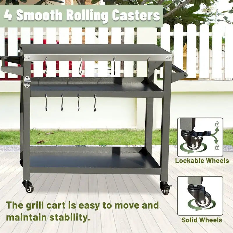 Grill Cart with Wheels