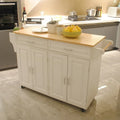 Kitchen Island with Storage & Wheels