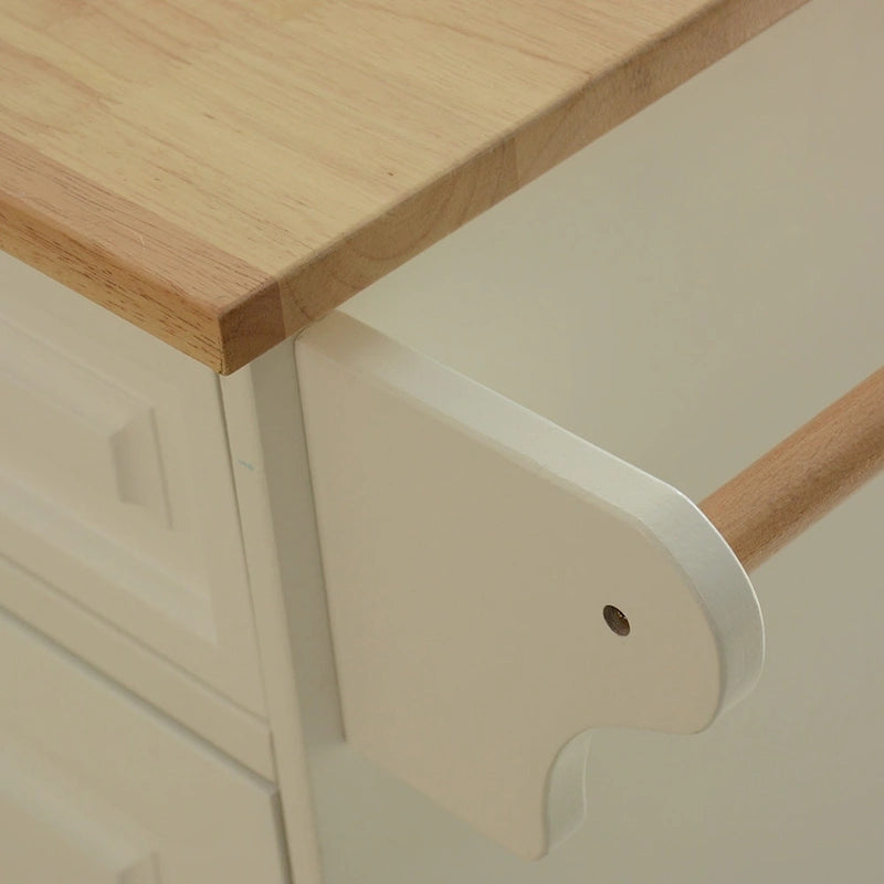 Kitchen Island with Storage & Wheels