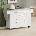 43.8W Kitchen Island with Trash Can Storage Cabinet