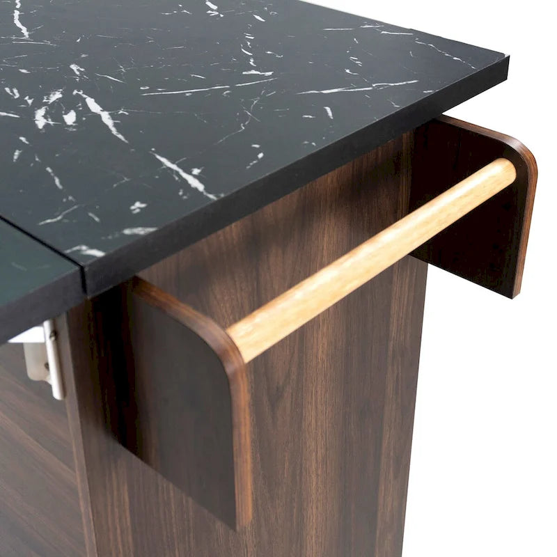 43.8W Kitchen Island with Trash Can Storage Cabinet
