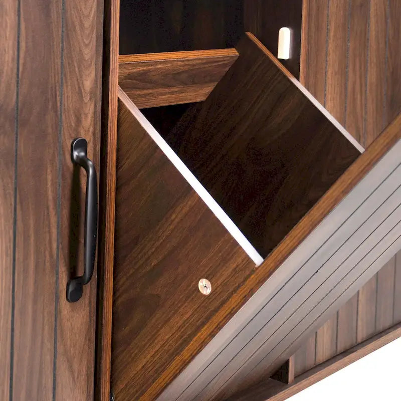 43.8W Kitchen Island with Trash Can Storage Cabinet