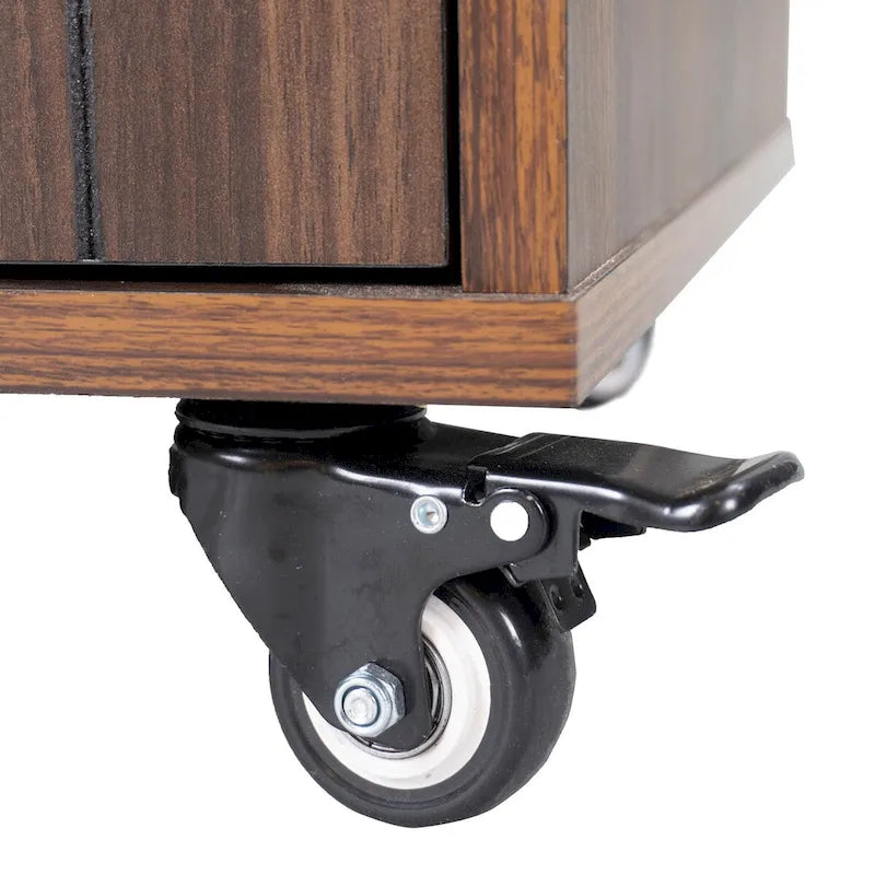43.8W Kitchen Island with Trash Can Storage Cabinet